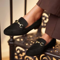 Isabel Bernard Vendôme Fleur zwarte suède loafers Best Sale