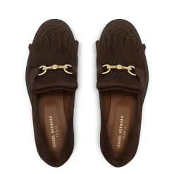 Isabel Bernard Vendôme Lave bruine suède loafers van kalfsleer Shop