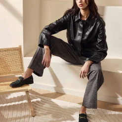 Isabel Bernard Vendôme Lave donkergroene suède loafers Best Sale