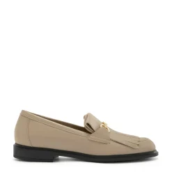 Isabel Bernard Vendôme Lave taupe leren loafers van kalfsleer New
