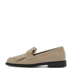 Isabel Bernard Vendôme Lave taupe leren loafers van kalfsleer New