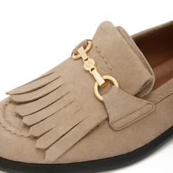 Isabel Bernard Vendôme Lave taupe suède loafers Store