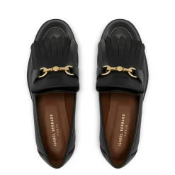 Isabel Bernard Vendôme Lave zwarte leren loafers van kalfsleer Discount