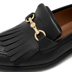 Isabel Bernard Vendôme Lave zwarte leren loafers van kalfsleer Discount