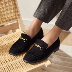 Isabel Bernard Vendôme Lave zwarte suède loafers Discount