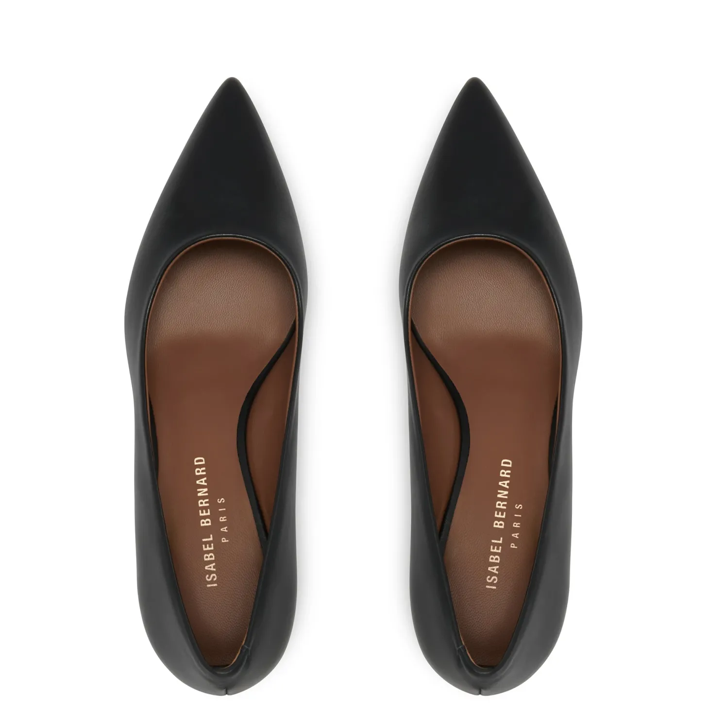 Isabel Bernard Vendôme Loraine zwarte leren pumps van kalfsleer New