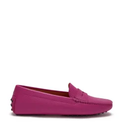 Isabel Bernard Vendôme Marie fuchsia leren mocassins van kalfsleer Sale