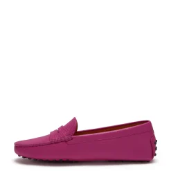 Isabel Bernard Vendôme Marie fuchsia leren mocassins van kalfsleer Sale