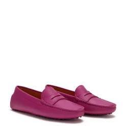 Isabel Bernard Vendôme Marie fuchsia leren mocassins van kalfsleer Sale