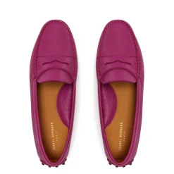 Isabel Bernard Vendôme Marie fuchsia leren mocassins van kalfsleer Sale