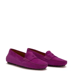 Isabel Bernard Vendôme Marie fuchsia suède mocassins Discount