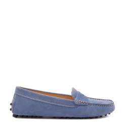 Isabel Bernard Vendôme Marie lichtblauwe suède mocassins New