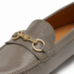 Isabel Bernard Vendôme Marie taupe lakleren mocassins van kalfsleer Hot